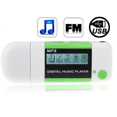 4GB MP3 Player with LCD Screen, Support FM Radio, Work with AAA battery, Use as USB Flash Disk (Light Green) - Click Image to Close